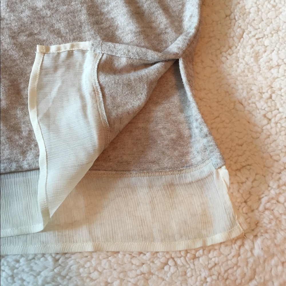 Grey sweater with chiffon detail - Picture 5 of 7